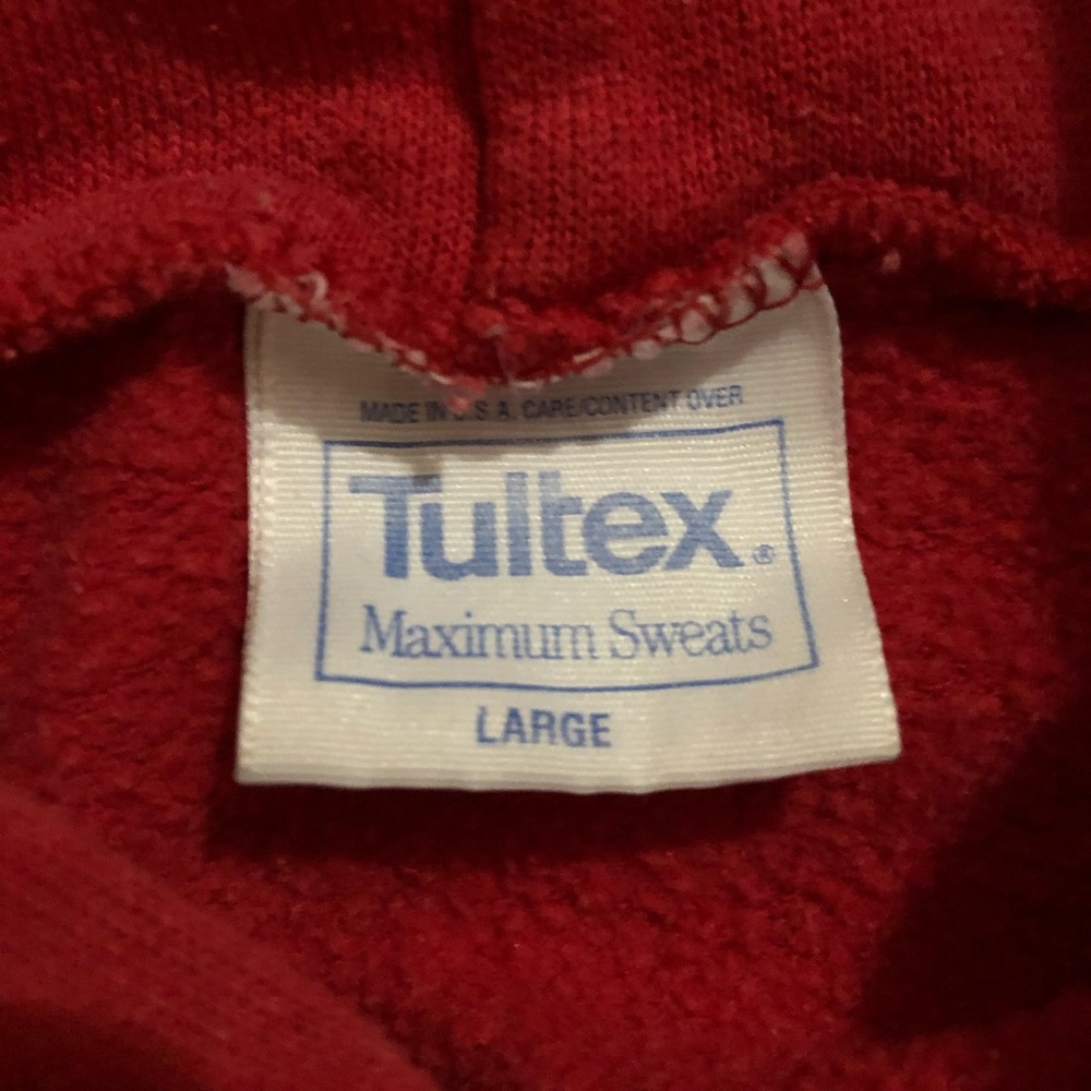 Vintage 90s Marlboro Hooded Red Sweatshirt Hoodie - Picture 7 of 8